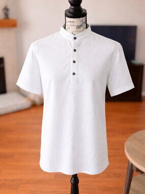International Concepts Men's White Short sleeve Shirt